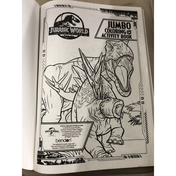 Bendon | Toys | Jurassic World Jumbo Coloring And Activity Book | Poshmark